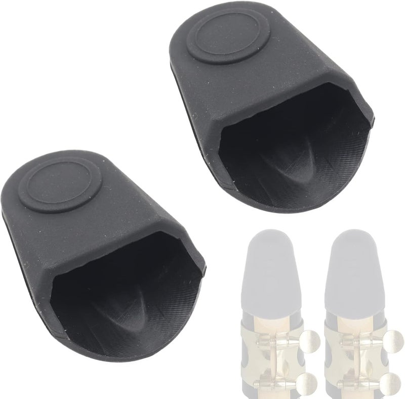 Cheerock 2pcs Saxophone Mouthpiece Protector, Rubber Clarinet Mouthpiece Cap, Protecting Alto Saxophone Tenor Sax Bass Clarinet Reeds - Image 1